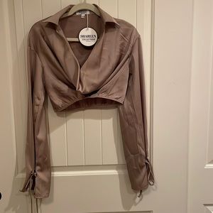 silk cowl neck blouse